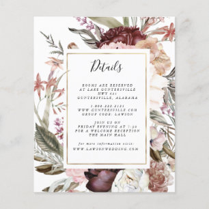 Dusty Floral Details Card Budget