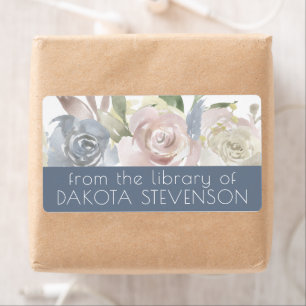 Dusty Floral   Lovely Blue Cream Pink Library Book