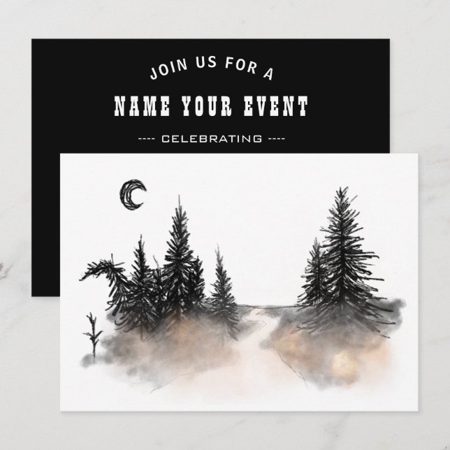 dusty forest invitation (Front/Back)