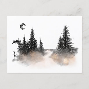 dusty forest postcard