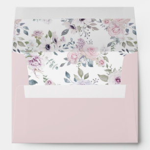 Dusty Garden Floral Personalised Return Address Envelope