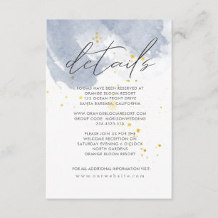 Dusty Gold and Blue Details Enclosure Card