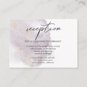 Dusty Gold and Mauve Reception Enclosure Card