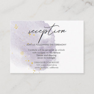 Dusty Gold and Purple Reception Enclosure Card