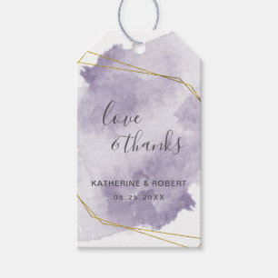 Dusty Gold and Purple   Wedding Gift Tag
