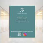 Dusty green business logo qr code instagram flyer<br><div class="desc">Personalise and add your business logo,  name,  address,  your text,  your own QR code to your instagram account. Dusty green coloured background.</div>