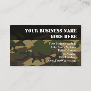 Dusty Green Camo Business Card