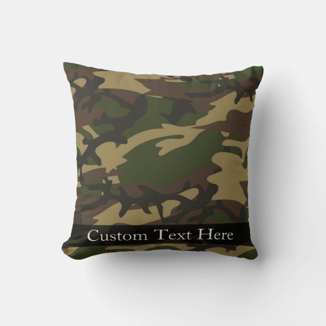 Dusty Green Camo Cushion (Front)
