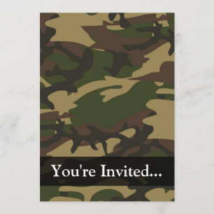 Dusty Green Camo Invitation