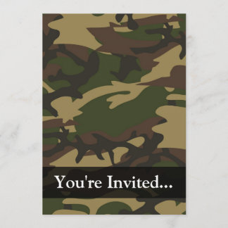 Dusty Green Camo Invitation