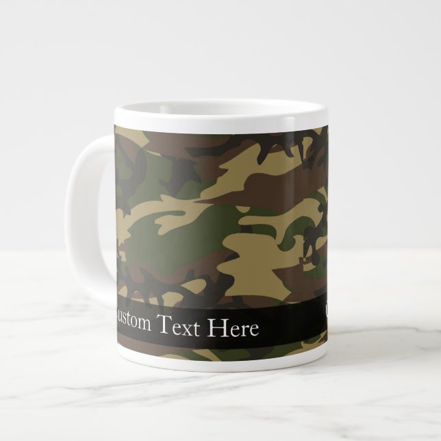 Dusty Green Camo Large Coffee Mug (Front Left)