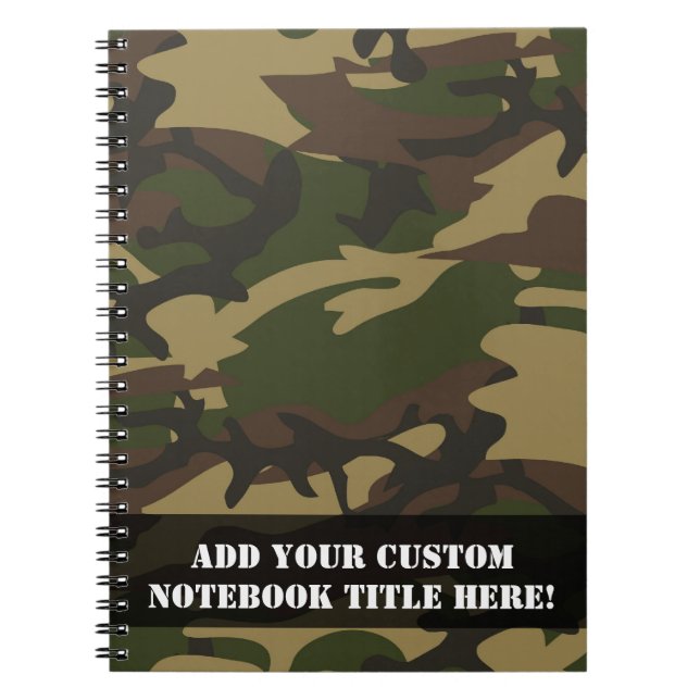 Dusty Green Camo Notebook (Front)