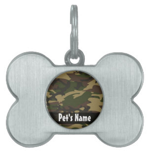 Dusty Green Camo Pet ID Tag