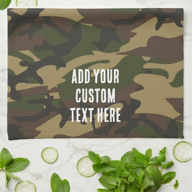 Dusty Green Camo Tea Towel (Folded)