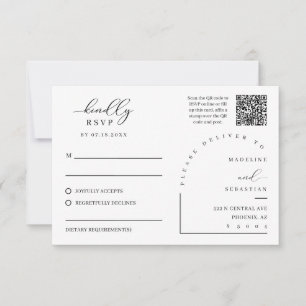Dusty Green Earthy RSVP Wedding Insert Postcard