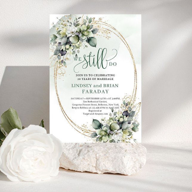 Dusty Green Eucalyptus Greenery We Still Do Invite (Dusty Green Eucalyptus Greenery We Still Do Invite)