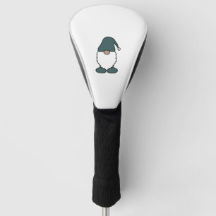 Dusty Green Grey Teal Gnome Golf Head Cover