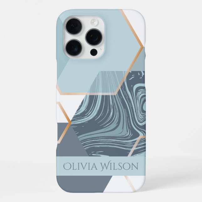 dusty green marble customizable personalized name iPhone case (Back)