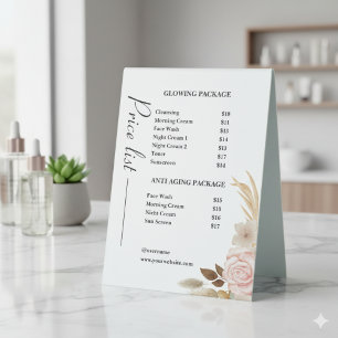 Dusty Green Minimalist Skincare Price List