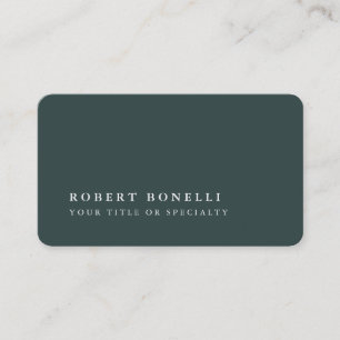 Dusty Green & Platinum Grey Stylish Minimalist Business Card