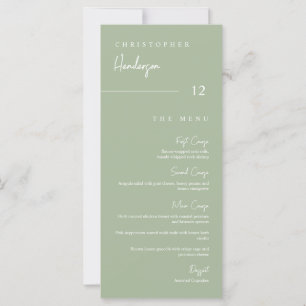 Dusty Green Thank You Table Escort Placecard Menu