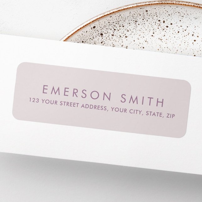Dusty lavendel minimal elegant return address (Dusty lavendel minimal elegant return address label)