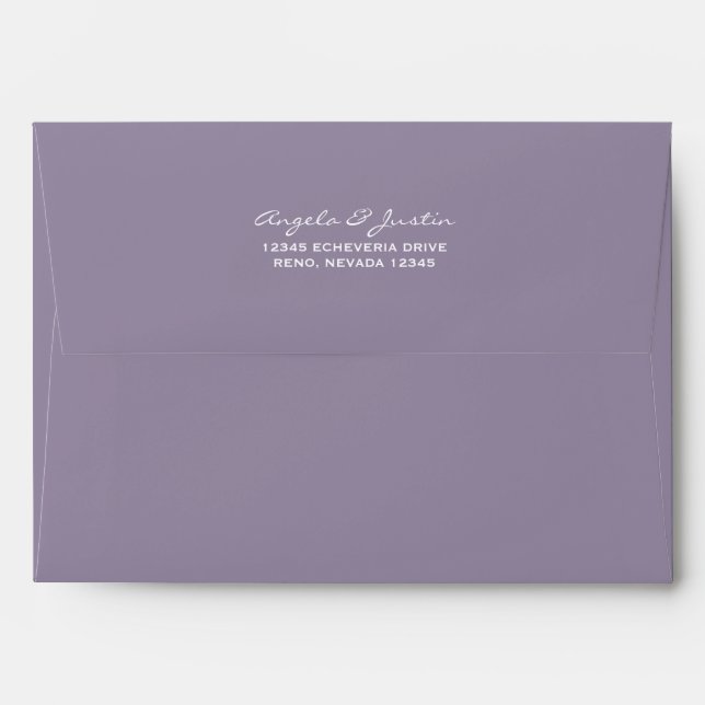 Dusty Lavender Envelope (Back (Top Flap))