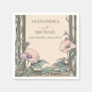 Dusty Lavender Frame wedding Napkin