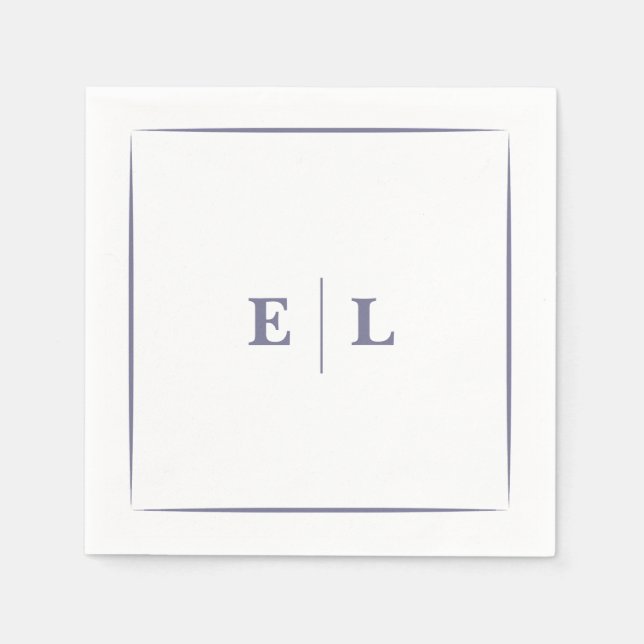 Dusty lavender Minimal Wedding  Napkin (Front)