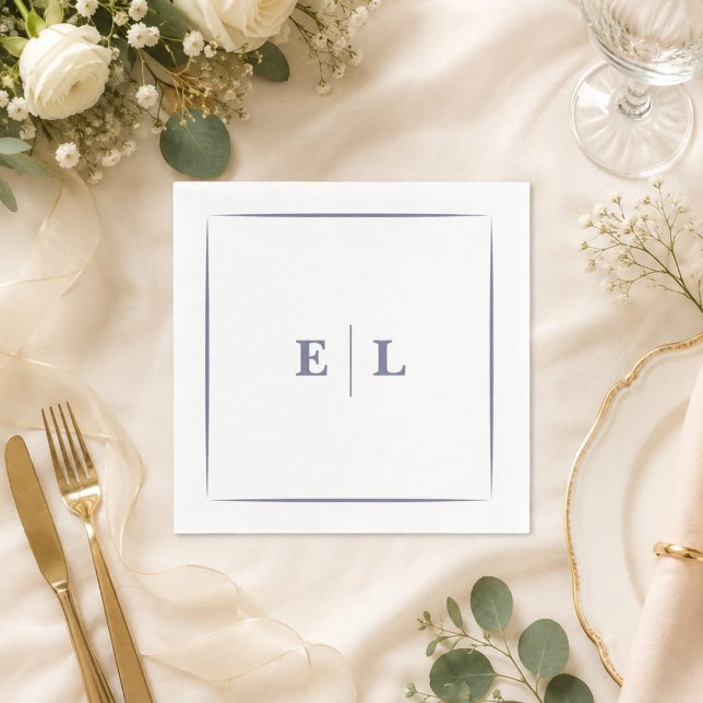 Dusty lavender Minimal Wedding  Napkin (Creator Uploaded)