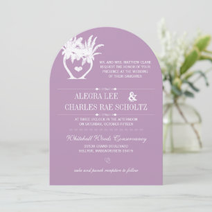 Dusty Lavender Purple Beach Destination Wedding Invitation