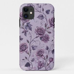 Dusty Lavender Rose Moody Dreamy Hues Floral iPhone 11 Case