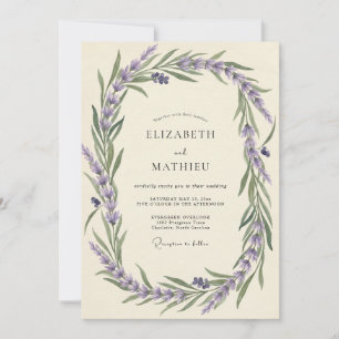 Dusty Lavender Watercolor Wedding Invitation