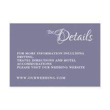 Dusty Lavender Wedding Details Enclosure Card