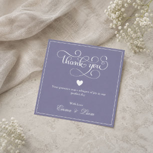 Dusty Lavender Wedding Thank You Card