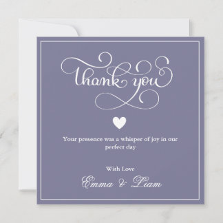 Dusty Lavender Wedding Thank You Card