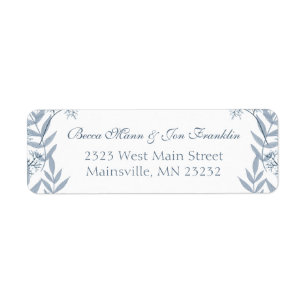 Dusty Light Blue Wedding Vintage Return Address