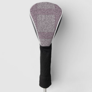 Dusty Maroon and Grey Tweedy Pattern Golf Head Cover
