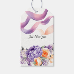 Dusty Mauve and Peach Peony Gift Tags