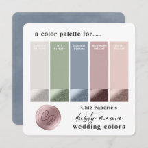 Dusty Mauve & Baby Blue Wedding Colour Palette Car