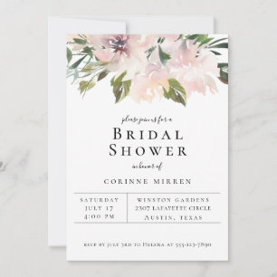 Dusty Mauve Botanical Bridal Shower Invitation