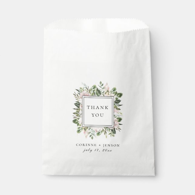 Dusty Mauve Botanical Favour Bags (Front)