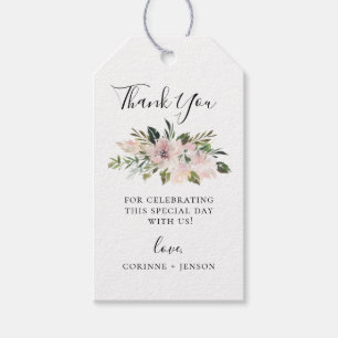 Dusty Mauve Botanical Thank you Gift Tags