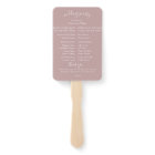 Dusty Mauve Botanical Wedding Program Hand Fans