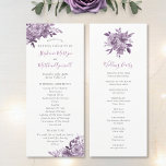 Dusty Mauve Floral Roses Watercolor Wedding Programme<br><div class="desc">These wedding programs feature watercolor roses and foliage in shades of dusty mauve. The front of the card has the ceremony and the back of the card lists the bridal party. These wedding programs are part of a collection which includes a range of matching wedding stationery that you can personalise...</div>