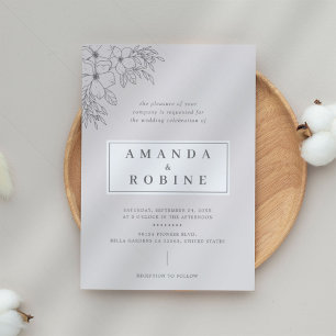 Dusty Mauve Wedding Invitation