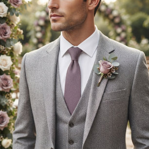 Dusty Mauve Woven Texture Tie