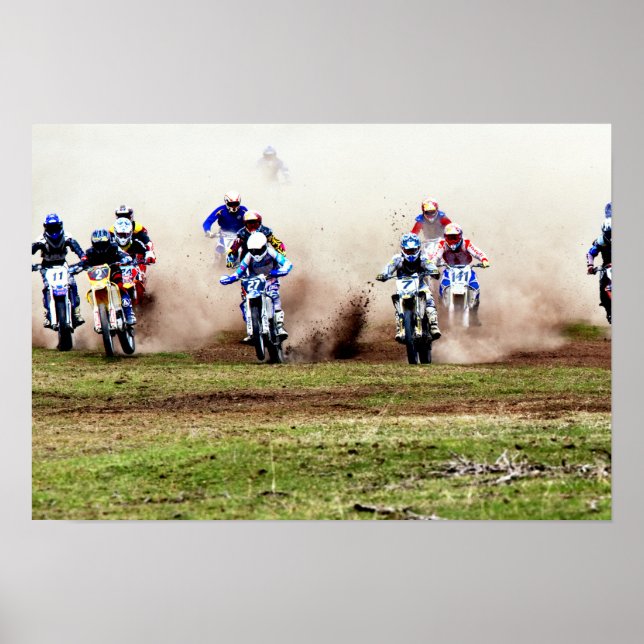 Dusty Motocross Race Poster (Front)
