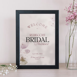 Dusty Muted Blush Pink Bridal Shower Welcome Sign