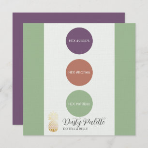 Dusty Muted Colour Palette Card